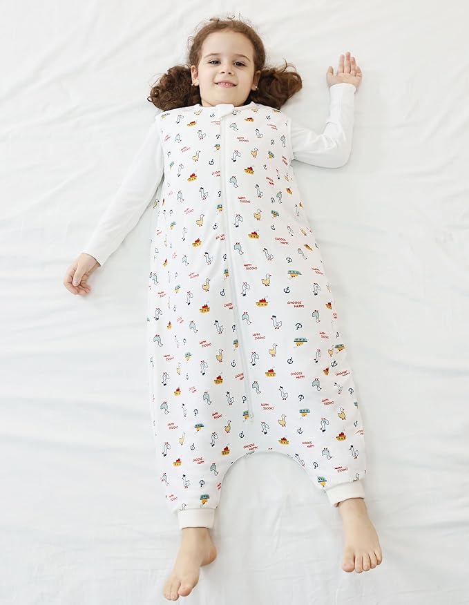 Baby Sleeping Bag Walker Sleep Sack with Feet 1.0 TOG Wearable Blanket Sleeveless Toddlers Winter 6Months-4T