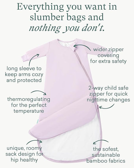 PurComfy Supersoft Baby Premium Bamboo Viscose Long-Sleeve Wearable Sleeping Bag Sack Blanket 1.0 TOG