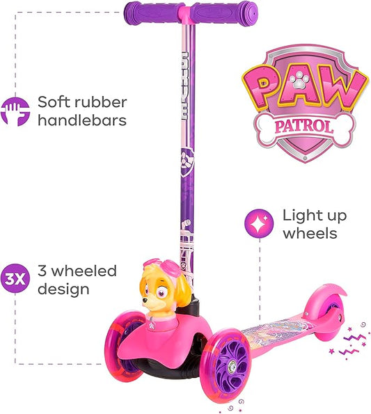 3D Kick Scooter for Kids, Self-Balancing 3 Wheeled Light Up Scooter with Extra Wide Anti-Slip Deck, Rear Brake, Lean to Steer, Lightweight Design, for Kids 3 and up, 75 LB Limit