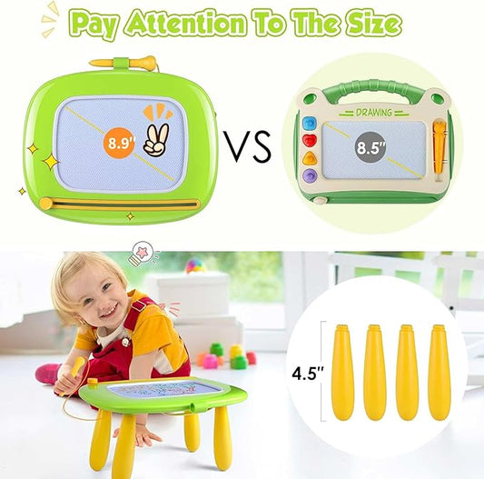 Smasiagon Toddler Girl Boy Toys,Magnetic Drawing Board for Toddlers,Early Learning Doodle Board Writing Painting Sketch Pad, Birthday Easter Valentines Day Gifts for 1 2 3 Year Old (Green)