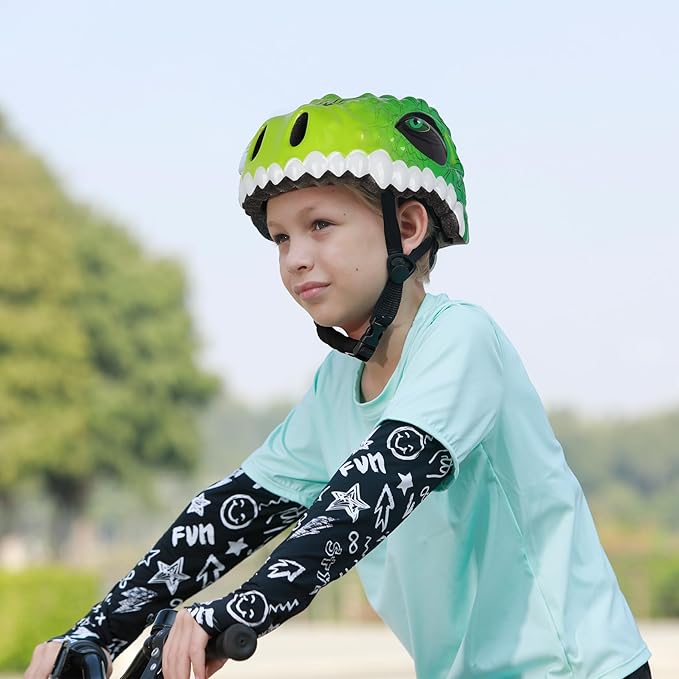 Toddler Kids Bike Helmet,3D Dinosaur Helmets for Boys Girls Infant/Baby to Children 1/2/3/4/5/6/7/8 Years Old Lightweight Adjustable Multi-Sports Bicycle Scooter Skateboard Skating Cycling