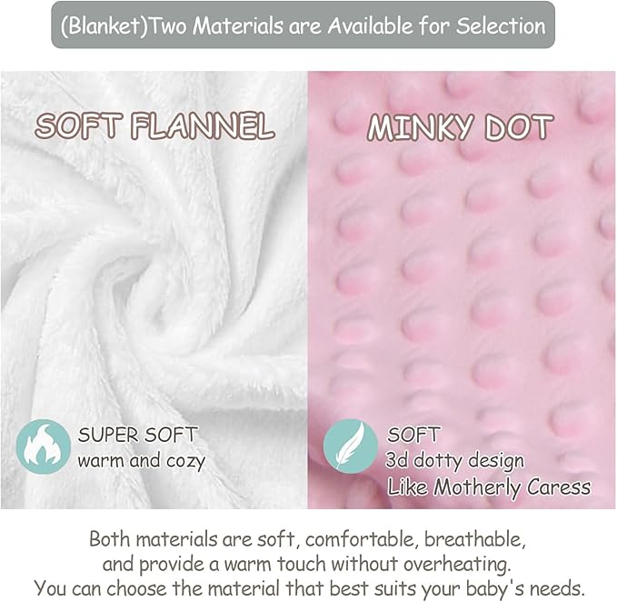 Personalized Fox Baby Crib Bedding Set for Girls – Custom Name 3-Piece Nursery Bedding with Blanket, Fitted Crib Sheet & Pillowcase – Soft Baby Bedding for Newborn Infant Toddler