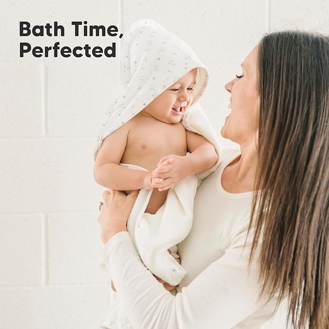 KeaBabies Hooded Baby Towel for Newborn - Viscose Derived from Bamboo Large Baby Bath Towels with Hood for Boys, Girls, Toddler, Extra Absorbent & Soft Newborn Bath Essentials (KeaStory, Regular)