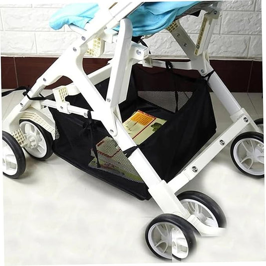 Stroller Organizer, Oxford Cloth Shopping Stroller Storage Net Bag Under Bottom Basket Organizer for Carrying Diaper Toys and Snacks Storage