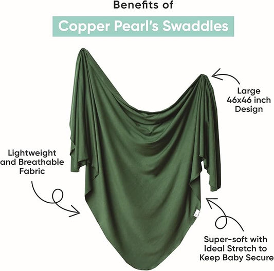 Copper Pearl Large Premium Knit Baby Swaddle Receiving Blanket Atwood