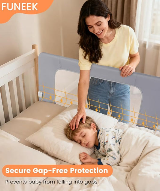 Bed Rail for Toddlers, 59in Swing Down Baby Bed Guard, Toddler Bed Side Rails for King Size Beds, Twin, Full, Queen,with Reinforced Anchor Safety System