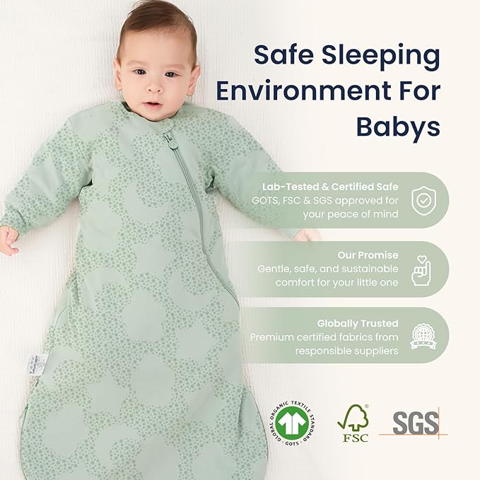 Unisex Sleeping Bag for Babies and Toddlers 3.5 Tog Sleep Sack, Baby Sleep Sack, One piece with sleeves, Gifts for Baby
