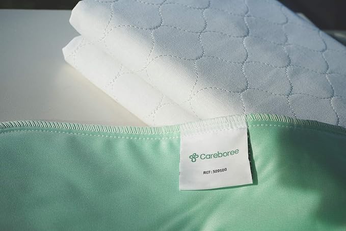 Pack of 2 Careboree Quilted Cotton Top Underpad 36"X60" Reusable Incontinence Bed Pads Washable Durable Waterproof Extra Absorbent Draw Sheet for Mattress