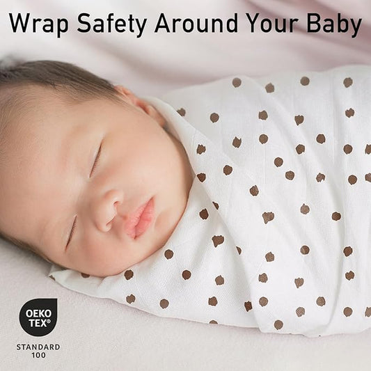 GLLQUEN BABY Receiving Blanket Boy Cotton Muslin Swaddle Blankets Girl Newborn Squares Breathable & Soft Thin Baby Blankets Cloths Double Absorbent Infant Swaddling Wrap - 3 Pack (Rainbow)