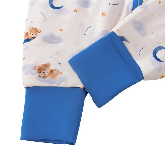 Baby/Toddler Sleep Sack with Legs, Rayon from Bamboo 95% + 5% Spandex, 1.0 TOG, 2‑Way Zipper Sleeping Bag, Walker‑Friendly 18-36M