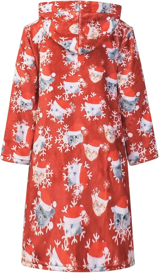 QPANCY Girls Robe Kids Bathrobes Soft Plush Fleece Pajamas Sleepwear