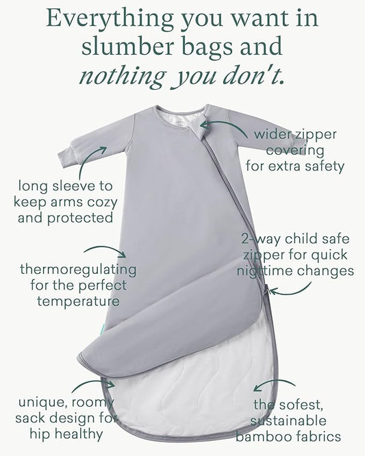 PurComfy Supersoft Baby Premium Bamboo Viscose Long-Sleeve Wearable Sleeping Bag Sack Blanket 1.0 TOG