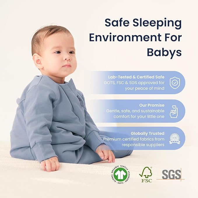 Unisex Sleeping Bag for Babies and Toddlers 1.0 Tog Sleep Sack 18-36 Months, Newborn Sleep Sack, Wearable Blanket Baby, One Piece Long Sleeves, Gifts for Baby