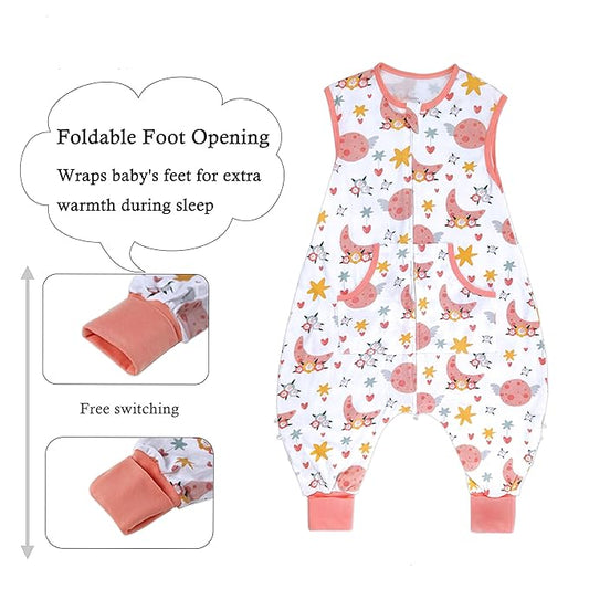 Toddler Sleep Sacks Sleep Sack 24-36 Months with legs Cozy comfy Baby Warable Blanket with 2-Way Zipper (2T-3T)