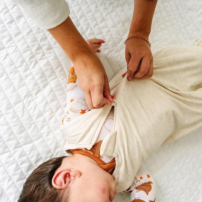 Little Sleepies Lightweight Baby Sleep Sack 0.5 TOG, Soft Viscose from Bamboo Sleep Sack, Newborn Essentials, 2-Way Zipper