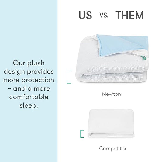 Newton Baby Waterproof Crib Mattress Pad | Ultra-Breathable Quilted Layer for Comfort & Universal Fitted Skirt for Secure Fit | Machine Washable | Crib Mattress Protector Pad Waterproof, 2 Packs