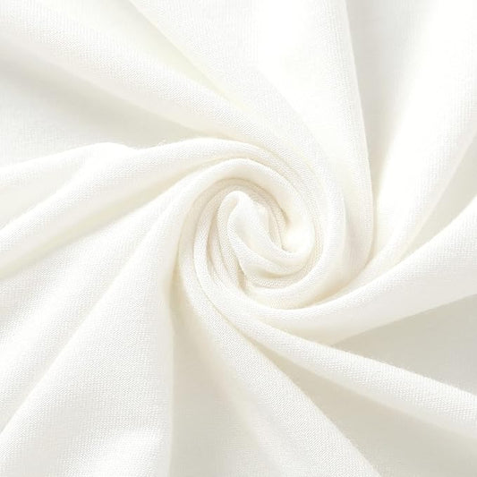 iEvolve Cotton Knitted Baby Swaddle Blanket with Hat Headband Set Newborn Swaddle Wrap Receiving Blankets for Baby Girl Boy 45" x 45"(White)