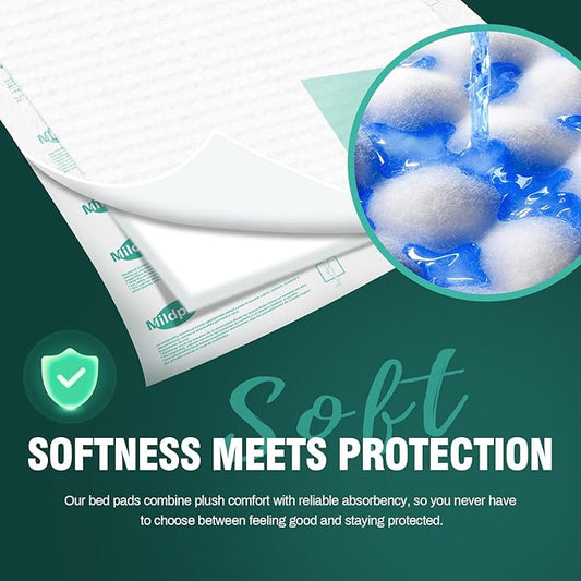 Heavy Duty Underpads 30"X36" ,100 Count, Ultra 10 Times More Absorbent Chucks Pads, Tear-Resistant Disposable Bed Pads with Strength Cloth Backing for Adults, Elderly