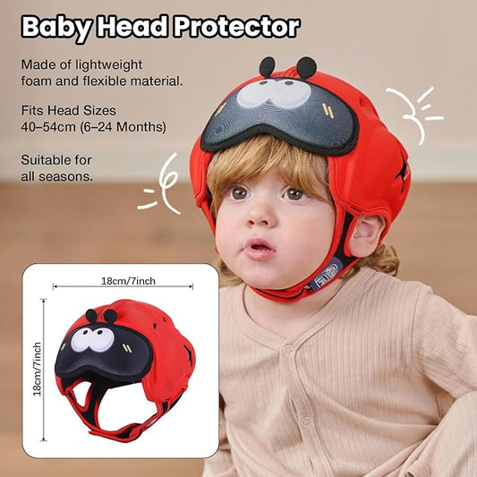 Mambobaby Baby Head Protector Baby Helmet for Crawling Walking- Extra-Thick Deep Forehead Padding, Toddler Helmet 6-24 Months, Infant Safety, Ultra-Light Soft Design-Beetle