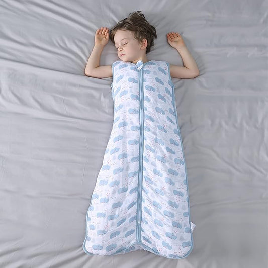 Toddler Sleep Sack, 70% Rayon from Bamboo and 30% Cotton Baby Wearable Blanket Winter 2.5 TOG Sleeping Sacks Warm Soft Muslin Rhino (2-4T)