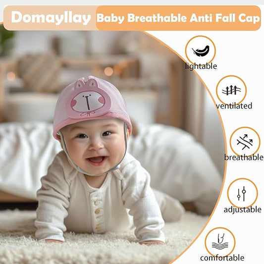 Baby Helmet for Crawing Walking,Soft Infant Safety Helmet,Baby Helmet 1-2 Years for Anti-Fall Head Protector,Adjustable, Breathable