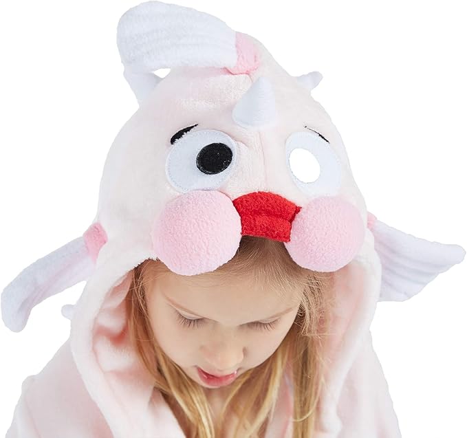 DELEY Girl's Robe Baby Boys Hoodie Robes Toddler Bathrobes for Kids Pajamas Sleepwear