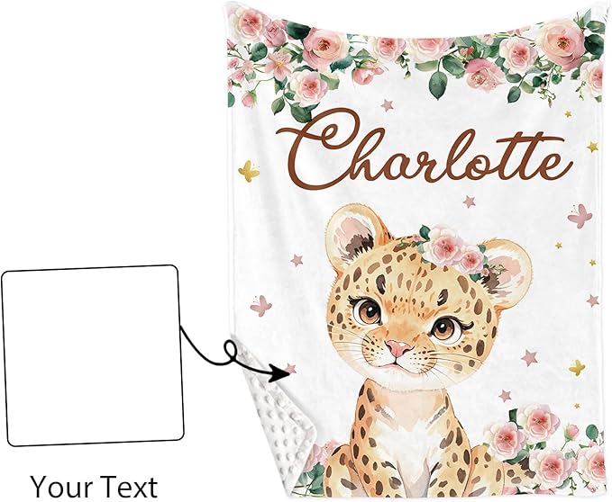 Yellow Lion Theme Personalized Crib Bedding Set - 2 Piece Custom Name Crib Set with Blanket and Crib Sheet for Infant, Crib Set for Newborns Infant, Soft and Cozy