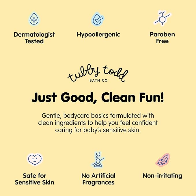 TUBBY TODD All Over Ointment - Baby Eczema Cream, Everyday Multi-Purpose Sensitive, Dry, Irritation Baby Skin Relief Cream, Steroid & Gluten Free, Fragrance Free, 3.5 oz & 8oz, 2 Pack