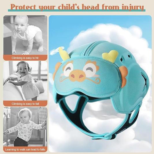 MamboBaby Baby Safety Helmet, Baby Head Protector for Crawling & Walking, Ultra-Lightweight Breathable - Soft Adjustable Toddler Head Guard, Anti-Bump, for 10-24 Months