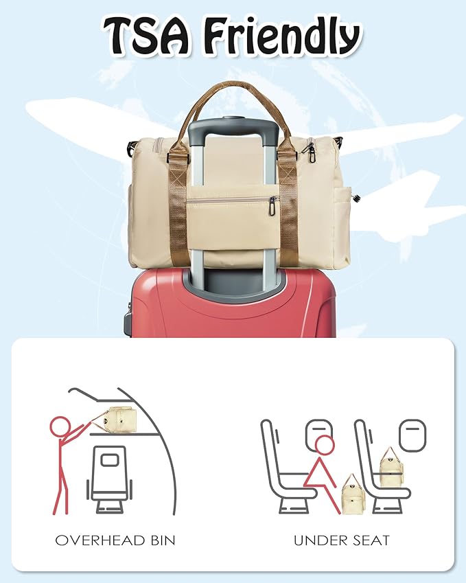 Elilier Travel Bag, Birthday Gifts, Duffel Bag, Personalized Weekender Bag, Monogram Overnight Bag Gift for women,Birthday Gifts Personalized Gifts Bridesmaid Gifts