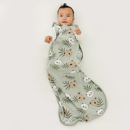 Ecolino Organic Cotton Baby Sleep Sack - 2-Way Zipper Baby Wearable Blanket - Infant to Toddler Sleeping Bag Sack - 2 Months - 2 Years - Safari