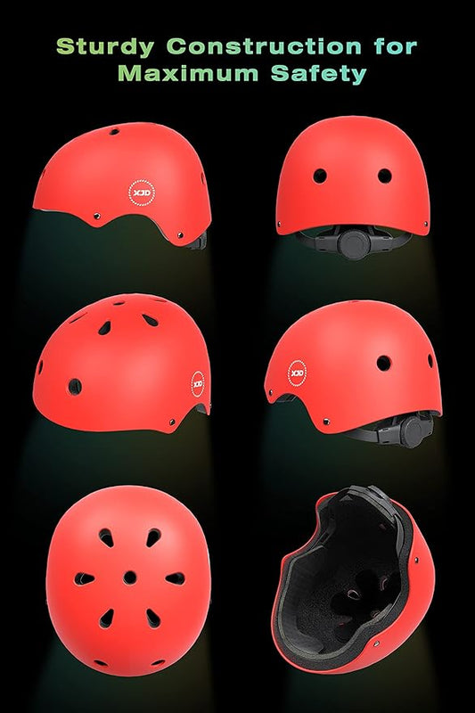 XJD Kids Bike Helmet,Multi-Sport Protective Gear Set for 3-5-8-14 Years Boys Girls with Knee and Elbow Pads Wrist Guards fit Roller Skates,Cycling,Skateboarding,Christmas Birthday Gifts for Kids