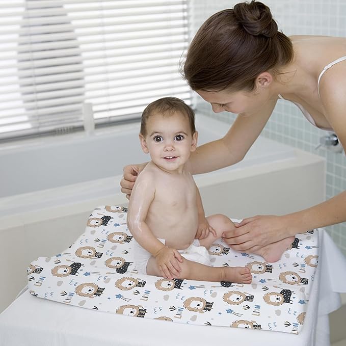 BROLEX Changing Pad Covers for Baby: Boy Girls Ultra Stretchy Soft 2 Pack Dinosaur Lion