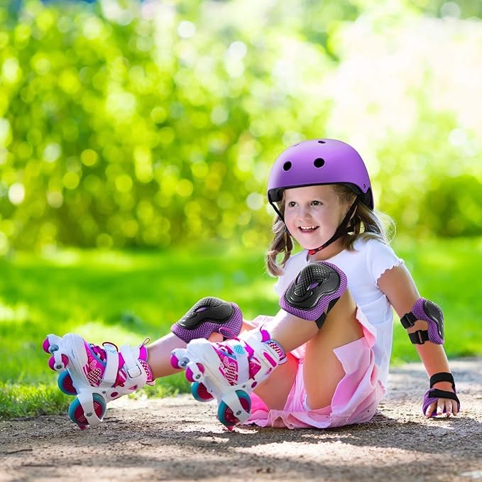 Adjustable Color Gradient Toddler Kids Bike Helmet for 3-5-8-14+Ages Girls Boys.Skateboard Bicycle Toddler Helmet 2-4 Years for Multi-Sports Cycling Scooter Inline Roller Skates Rollerblading
