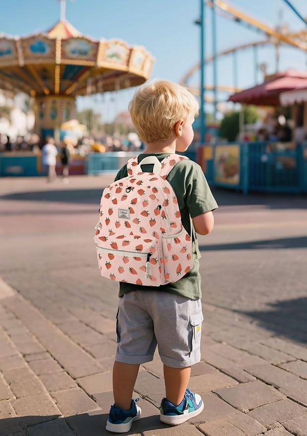atgark Corduroy Toddler Backpack for Girls 2-5: Preschool Backpack for Girls