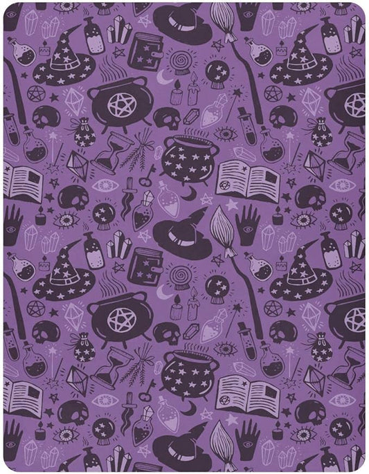 Fitted Crib Sheets for Boys Girls, Halloween Witch Soft Breathable Mattress Cover for Standard Crib & Toddler Bed Mattress, 52 * 28 in.