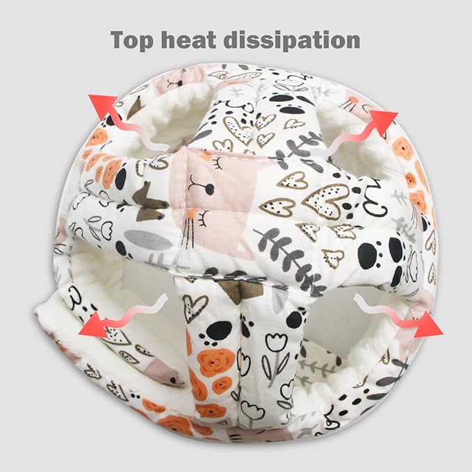 Baby Head Protector Baby Helmet for Crawling Walking, No Bumps Safety Head Adjustable Protective Cap for Walking, Playing (Cat)