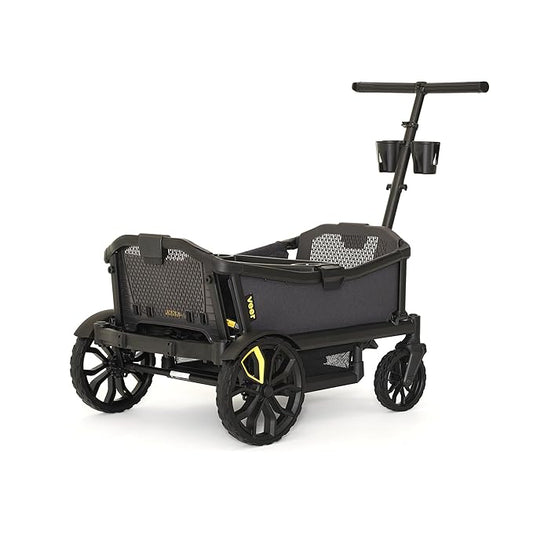 Veer All-Terrain Cruiser XL | Premium Off-Road Wagon Stroller for Babies, Toddlers, and Kids | Push/Pull/Push-Along Steering for Uneven Terrain | JPMA Certified | Lightweight and Collapsible | 4 Seats