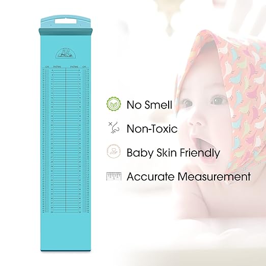 Medarchitect Baby Height Measuring Mat, Infantometer Ruler,Growth Height Chart for Newborns, Toddlers, Infants,Home Use and House Visits -Blue