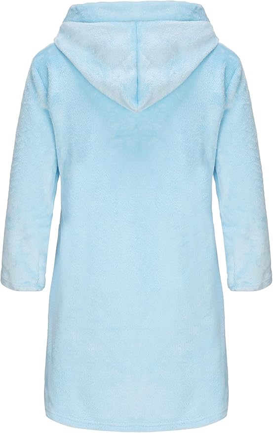 Kid Fleece Hooded Robes Girls Bathrobes Boys Soft Plush Sleepwear Toddler Fuzzy Pajamas