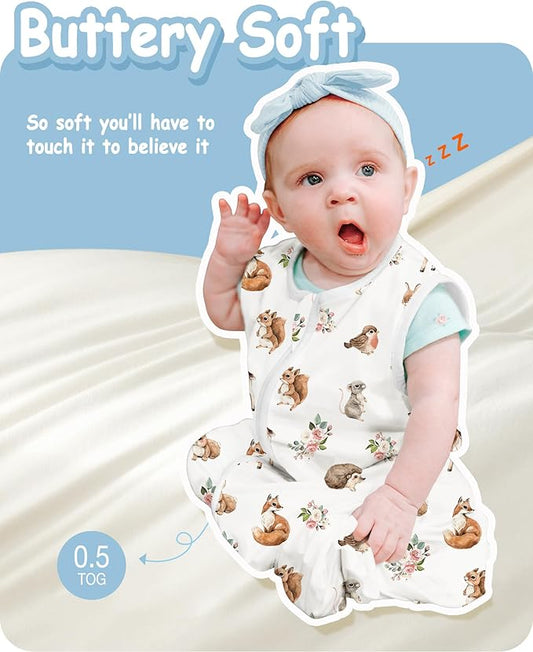 Toddler Sleep Sacks 2T-3T-4T, 0.5 TOG Light Summer Wearable Blankets, Extra Long XL Sleeping Bags, 2 Pack