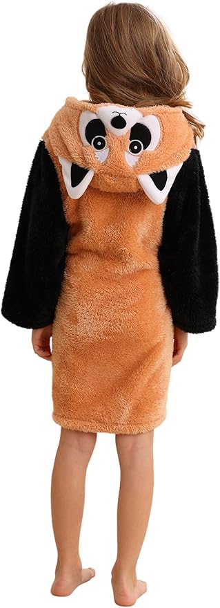 DELEY Girl's Robe Baby Boys Hoodie Robes Toddler Bathrobes for Kids Pajamas Sleepwear