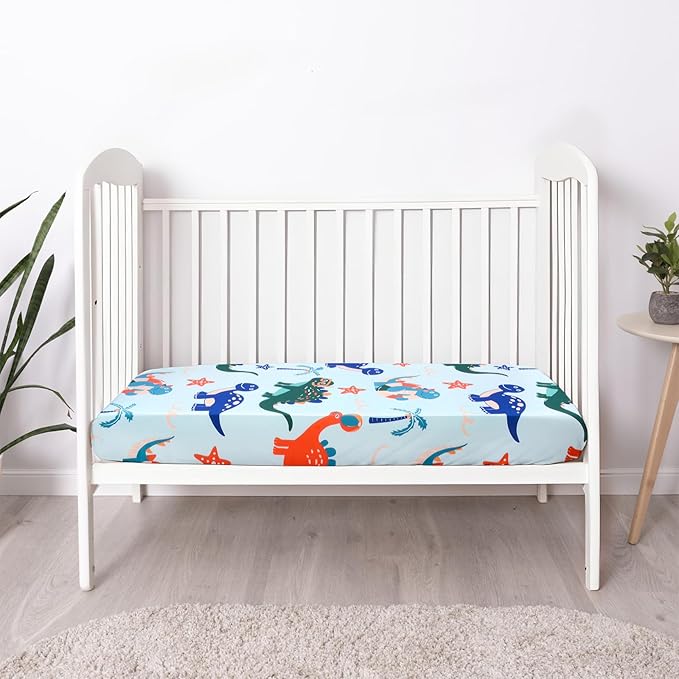 UOMNY Crib Sheet,Boys Girls Crib Sheets Baby Sheet for Standard Crib and Toddler Mattresses Nursery Bedding Sheet Crib Mattress Sheets for Boys and Girls 1 Pack Toddler Sheet