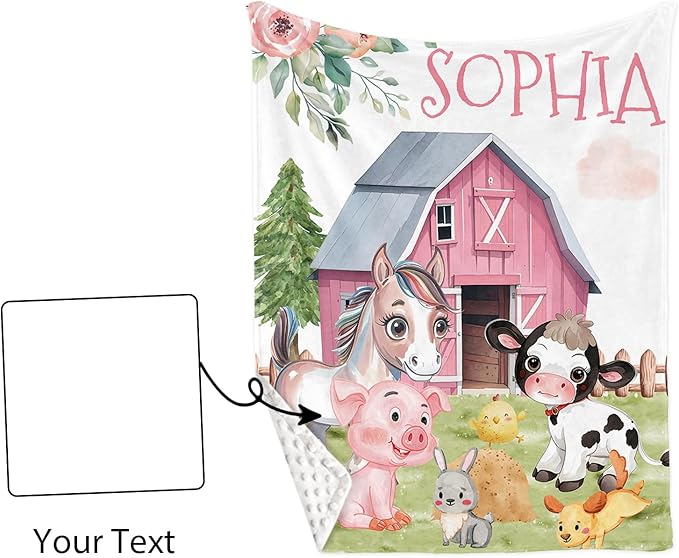 Personalized Baby Crib Bedding Set: 4 Piece Custom Animal House Crib Bed Set with Name, Nursery Bedding Set for Baby Girls, Newborn Boys Crib Sets, Crib Bedding Custom Gift, Crib Sheet