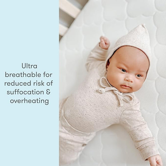 Newton Baby Crib Mattress and Toddler Bed - Ultra-Breathable Proven to Reduce Suffocation Risk, 100% Washable, 2-Stage, Non-Toxic Better Than Organic, Removable Cover - Deluxe 5.5" Thick - White