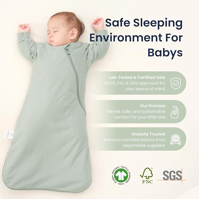 Unisex Sleeping Bag for Babies and Toddlers 3.5 Tog Sleep Sack, Baby Sleep Sack, One piece with sleeves, Gifts for Baby