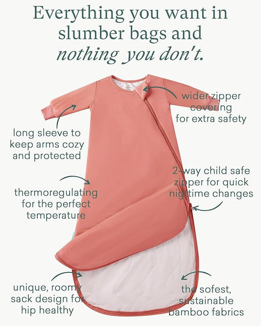 PurComfy Supersoft Baby Premium Bamboo Viscose Long-Sleeve Wearable Sleeping Bag Sack Blanket 1.0 TOG