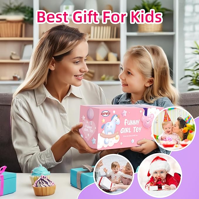 Truck Toys for 2+ 3+ Year Old Girls, 7-in-1 Carrier Truck Car for Toddler Girl, Cars Toys Age 2-4 with Light & Music, Birthday Gifts for 2 3 Year Old Girls