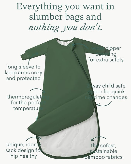 PurComfy Supersoft Baby Premium Bamboo Viscose Long-Sleeve Wearable Sleeping Bag Sack Blanket 1.0 TOG
