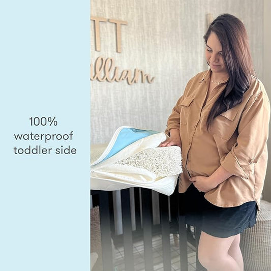 Newton Baby Crib Mattress and Toddler Bed - Waterproof - Ultra-Breathable Proven to Reduce Suffocation Risk, 100% Washable, Better Than Organic, 2-Stage Removable Cover, Deluxe 5.5" Thick Grey